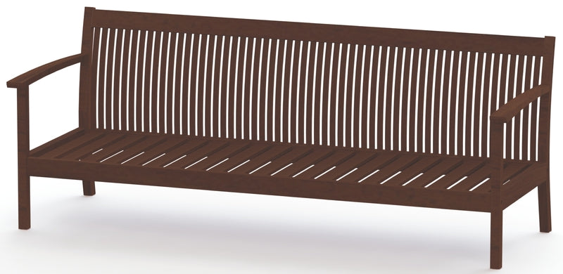 Tramontina Fitt 3 Seats Sofa in Jatoba Wood with Armrest Without Cushion