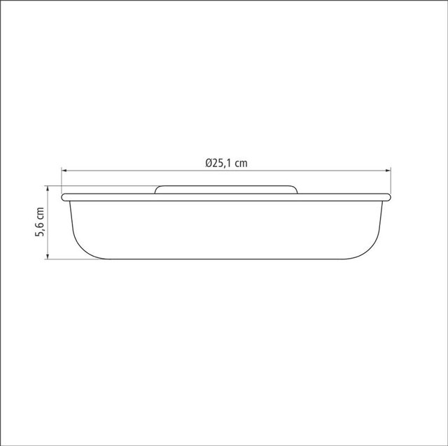 Tramontina Brasil 24cm 1.4L Graphite Aluminum Cake Pan with Interior and Exterior Starflon Max PFOA Free Nonstick Coating
