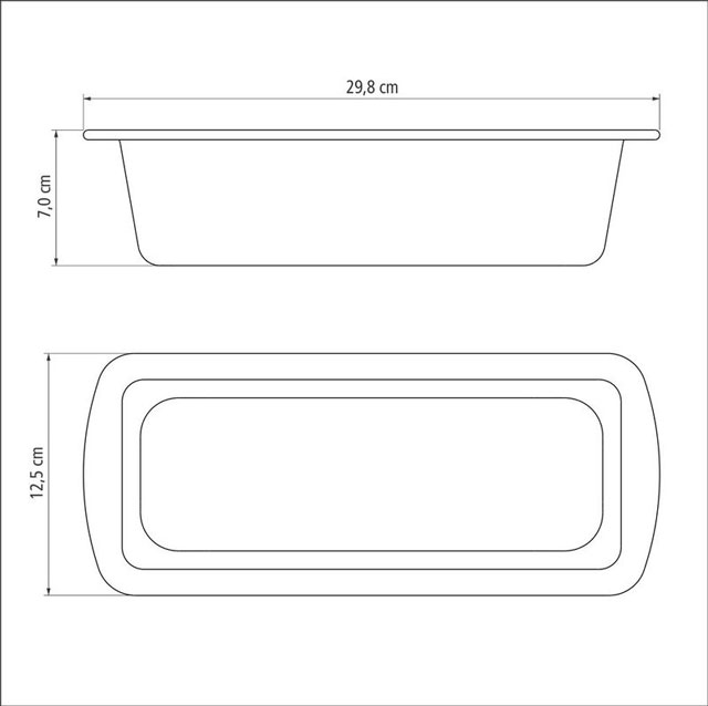 Tramontina Brasil 26cm 1.4L Graphite Aluminum Bread Mold with Starflon Max PFOA Free Nonstick Coating