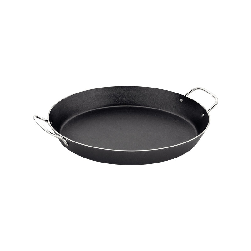Tramontina Loreto Aluminum Paella Pan with Interior Starflon Max Nonstick Coating and Metallic Handles Graphite 30 cm, 2,5 L
