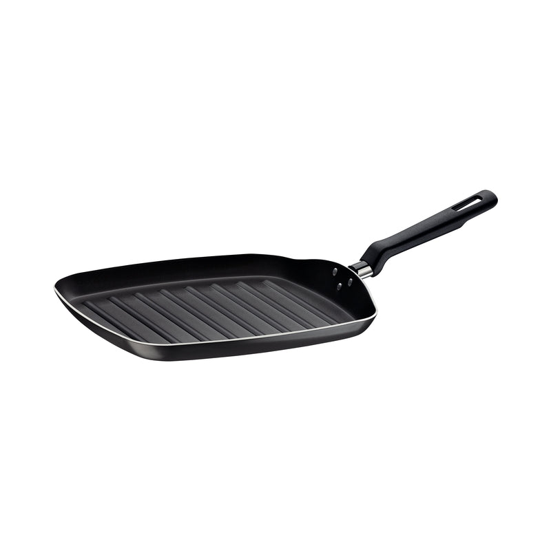Tramontina Loreto Aluminum Skillet Grill with Interior Starflon Max Nonstick Coating and Bakelite Handle 26 cm, 1,0 L Graphite