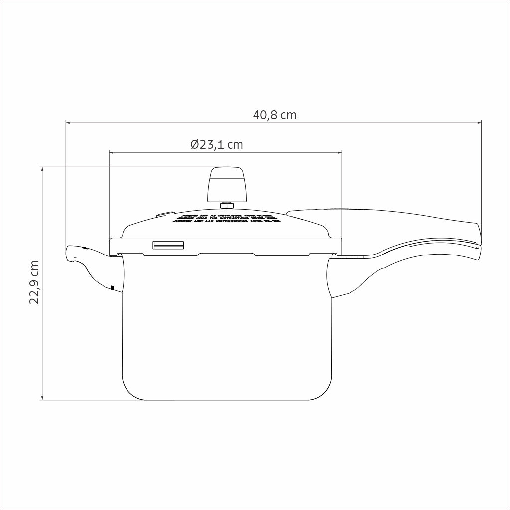 Tramontina Vancouver Effect Black Aluminum Pressure Cooker with Interior and Exterior Starflon Max Nonstick Coating, 20 cm, 4.5 L 20591420