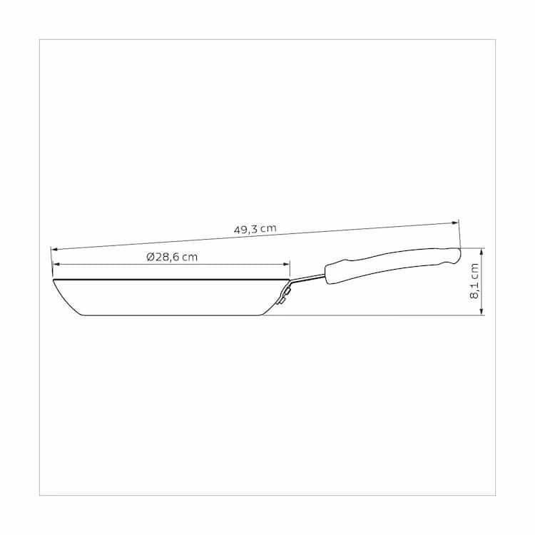 Tramontina Professional 28cm 2L Aluminum Frying Pan with Interior Starflon Premium PFOA Free Nonstick Coating and Brushed Exterior Finish