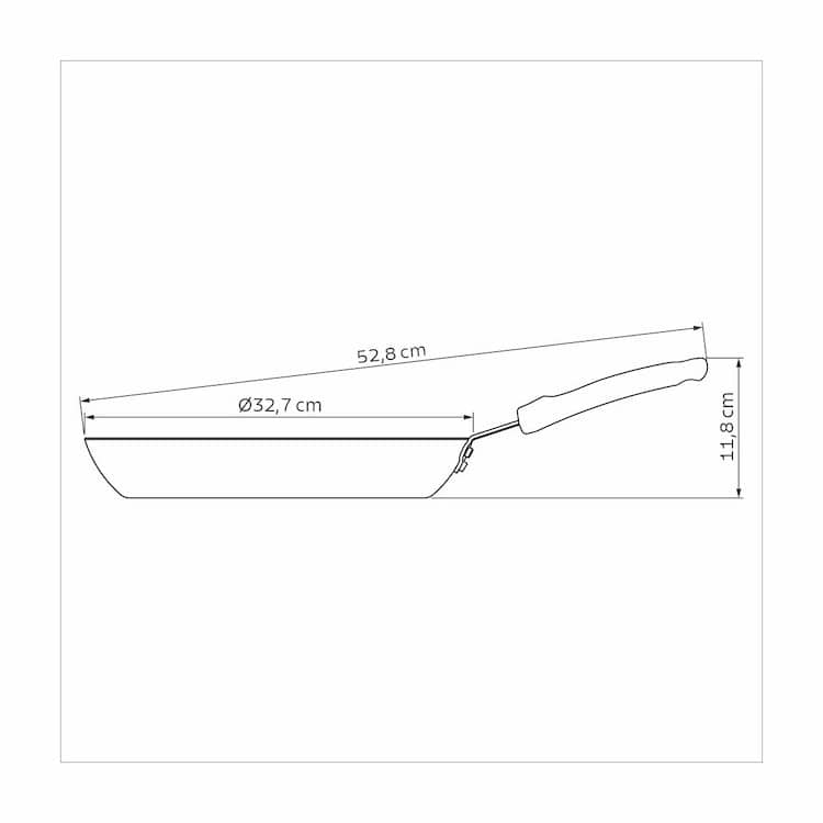 Tramontina Professional 32cm 3.1L Aluminum Frying Pan with Interior Starflon Premium PFOA Free Nonstick Coating and Brushed Exterior Finish