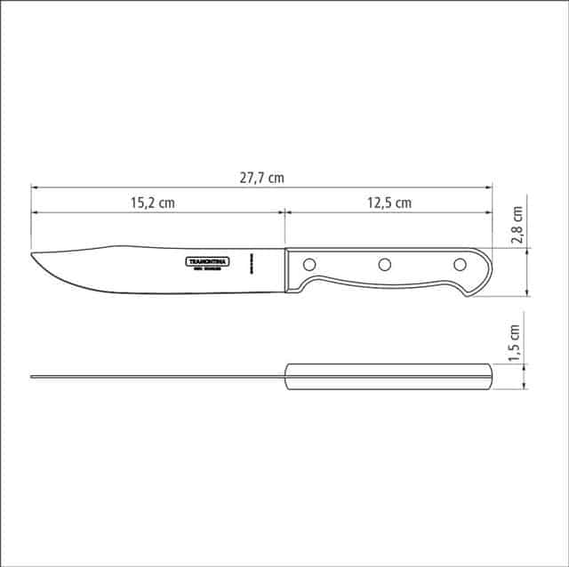 1 pc - 6" Butcher Knife Polywood