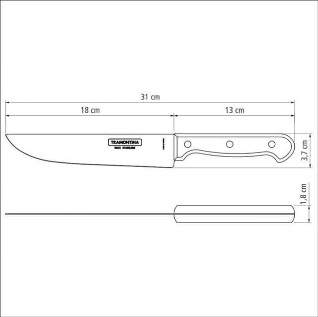 سكين جزار بولي وود مقاس 7 بوصات