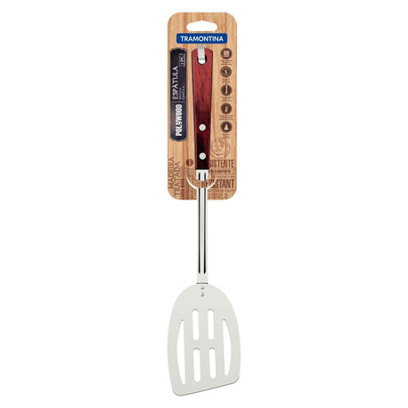 Tramontina Spatula with Stainless Steel Blade and Treated Red Polywood Handle