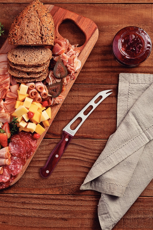 Tramontina Polywood 6" Cheese knife With Stainless-Steel Blade and Red Treated Wood Handle