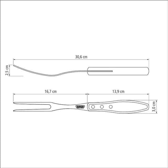 Tramontina Churrasco Carving Fork with Stainless-Steel Blade and Treated Red Polywood Handle