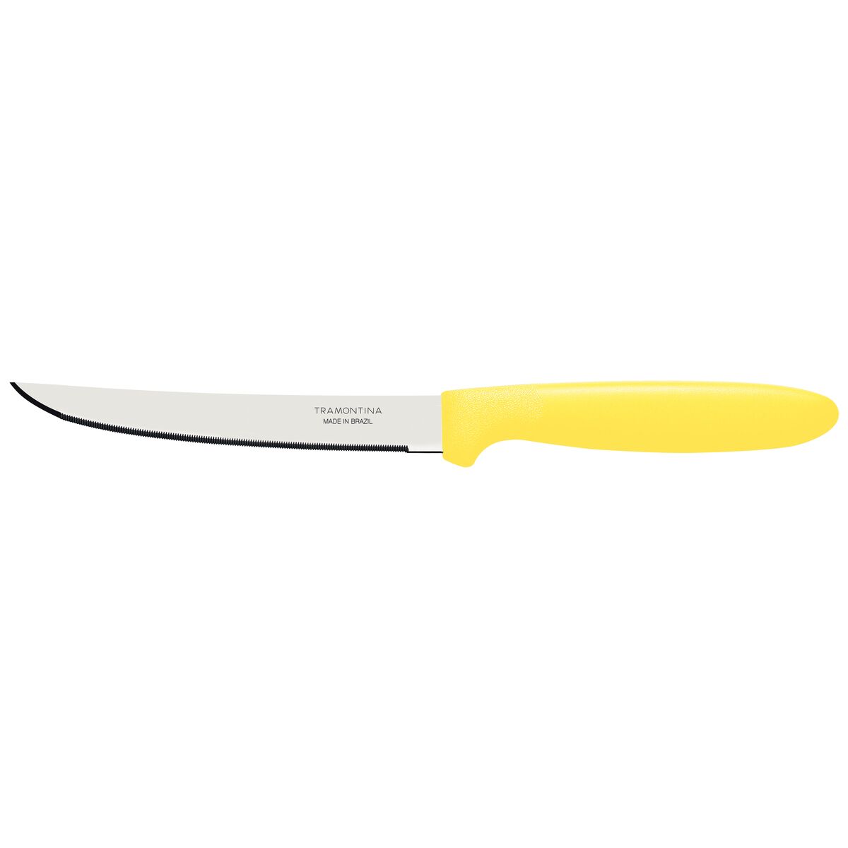 Tramontina Ipanema 2-Piece Steak Knife Set with Stainless-Steel Blades and Yellow Polypropylene Handles