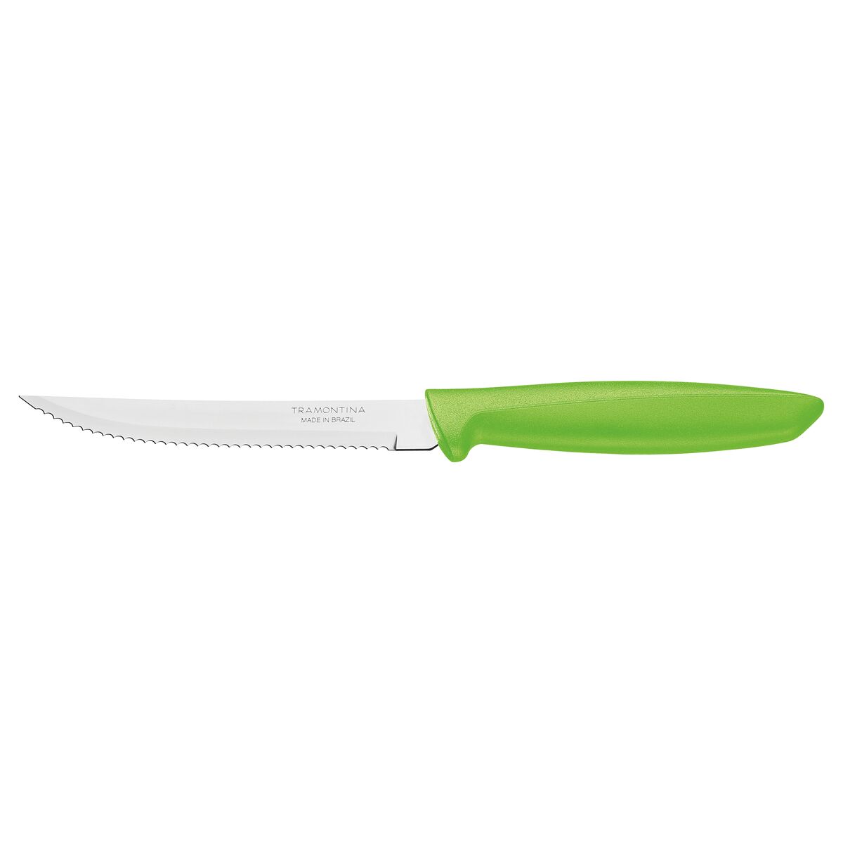 Tramontina Plenus 5 Inches Steak and Fruit Knife with Stainless Steel Blade and Green Polypropylene Handle