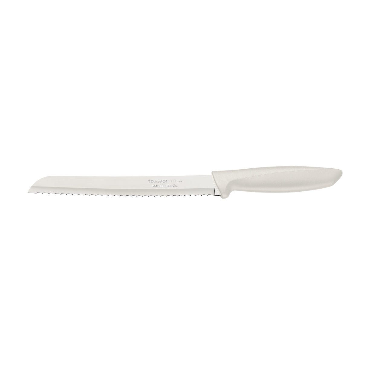 Tramontina Plenus 8 Inches Bread Knife with Stainless Steel Blade and White Polypropylene Handle