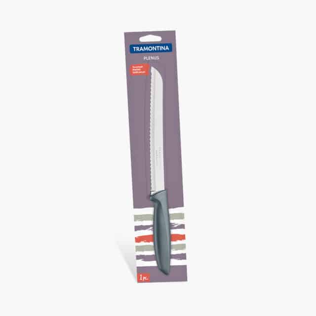 Tramontina Plenus 8 Inches Bread Knife with Stainless Steel Blade and White Polypropylene Handle