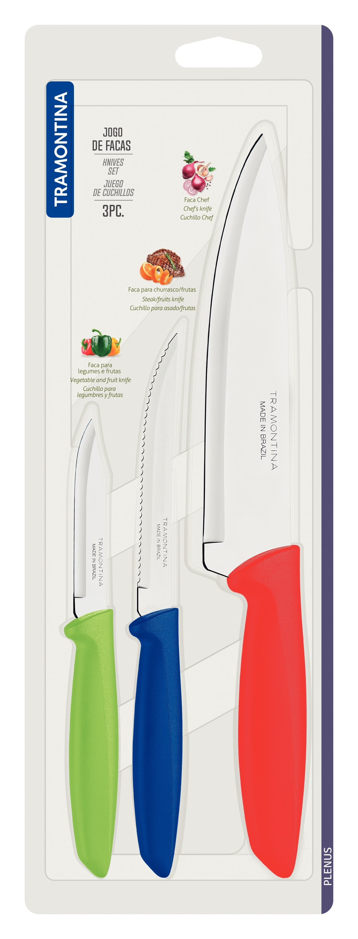 Tramontina 3 Pcs Knives Set Plenus