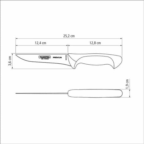 Tramontina Premium 5 Inches Boning Knife with Stainless Steel Blade and White Polypropylene Handle