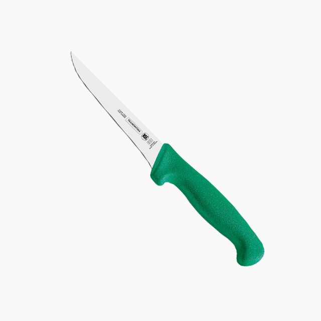 Tramontina Professional 5 Inches Boning Knife with Stainless Steel Blade and Green Polypropylene Handle with Antimicrobial Protection