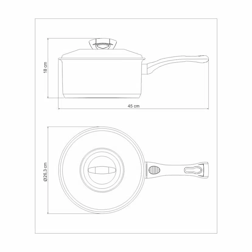 Tramontina Solar Bakelite Stainless Steel Saucepan with Tri-ply Bottom