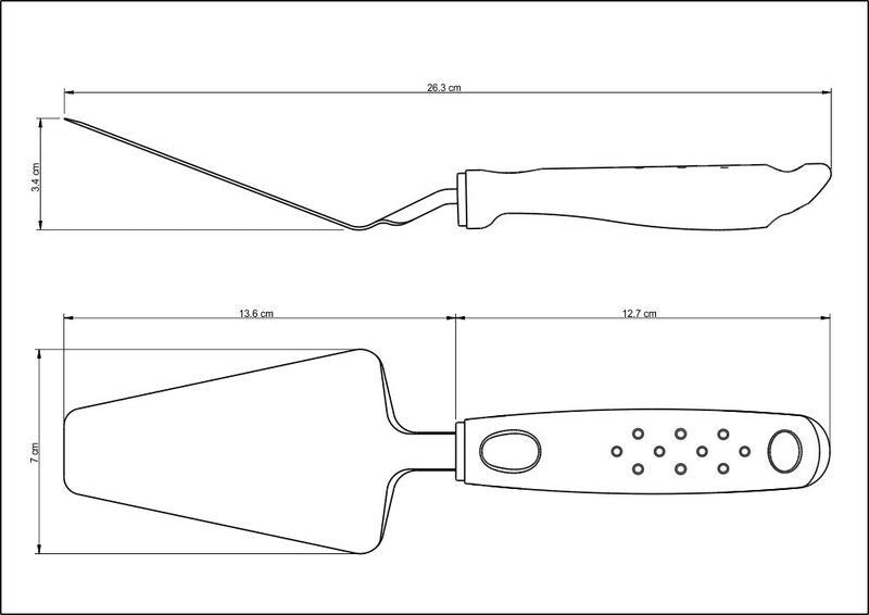 Tramontina Utilitá Stainless-Steel Pizza Spatula with Black Polypropylene Handle