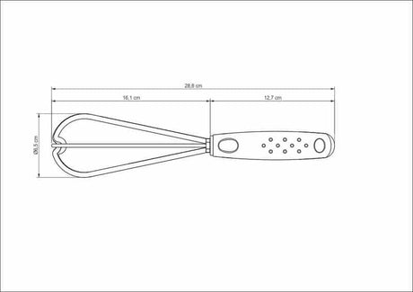Tramontina Utilita Gray Nylon Whisk with Black Polypropyplene Handle