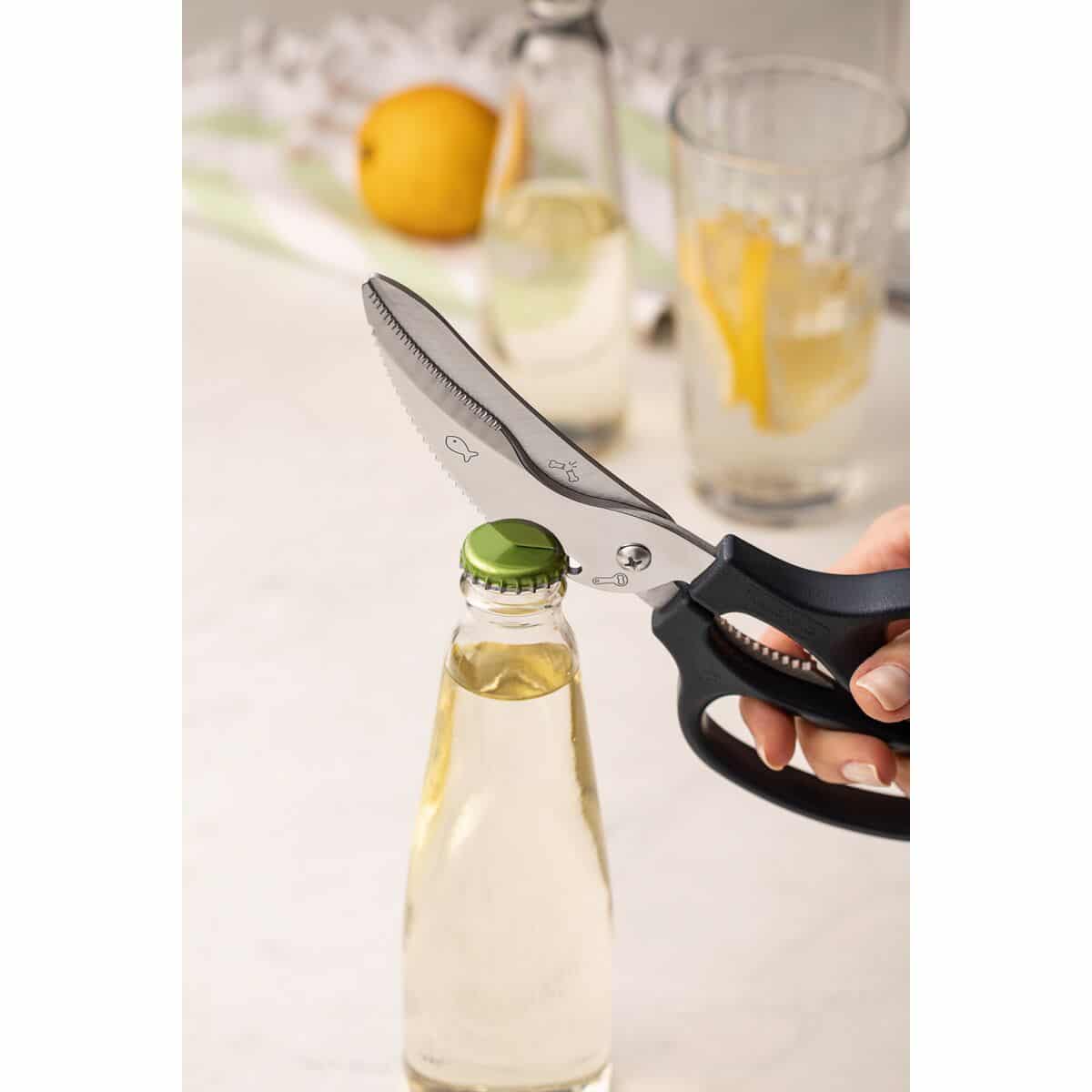 Tramontina Carving Scissors with Stainless-Steel Blades and Balck Polypropylene Handle, 8"