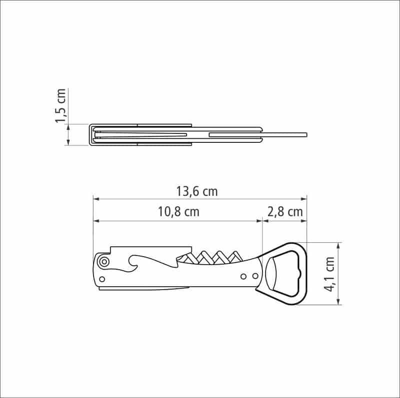 Opener, corkscrew & amp; pocket Knife