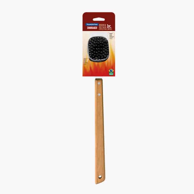Tramontina Churrasco Stainless Steel Grill Brush with 41.7cm Wood Handle
