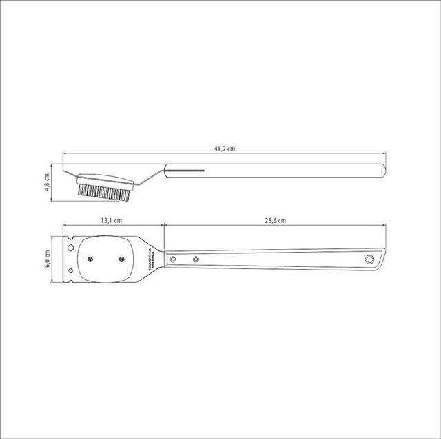 Tramontina Churrasco Stainless Steel Grill Brush with 41.7cm Wood Handle
