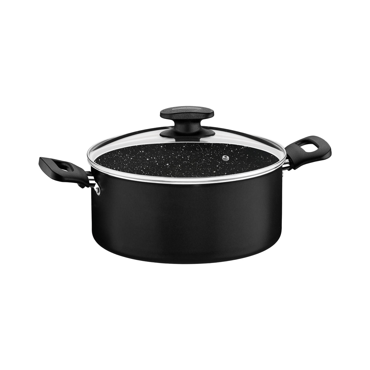 Tramontina 10-Piece Black Aluminum Cookware Set with Starflon Excellent Nonstick Coating