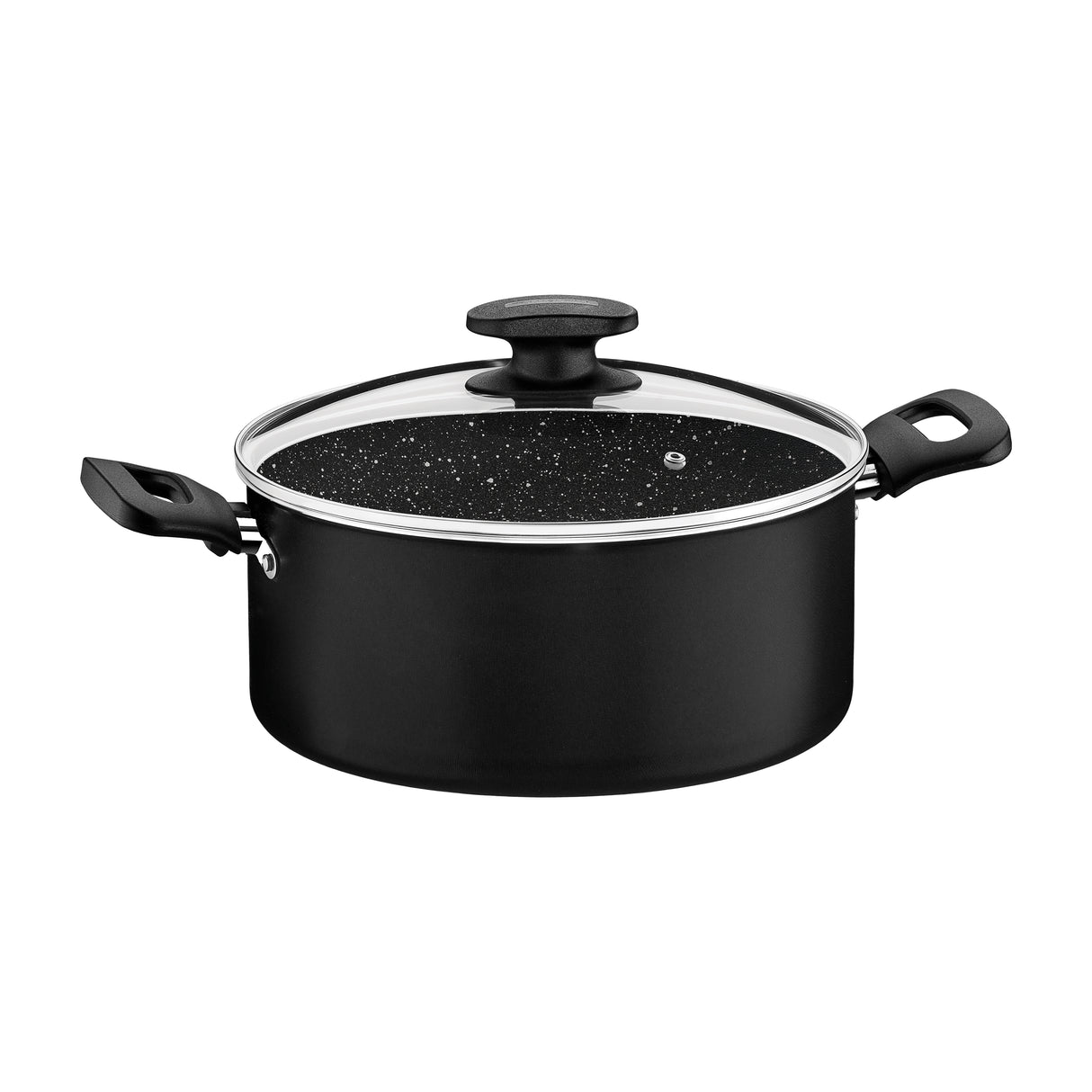Tramontina 10-Piece Black Aluminum Cookware Set with Starflon Excellent Nonstick Coating