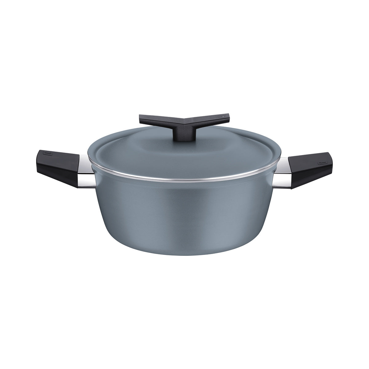 Tramontina Spezia Induction 4-piece Slate Blue Aluminum Cookware set With Interior and Exterior Starflon Excellent