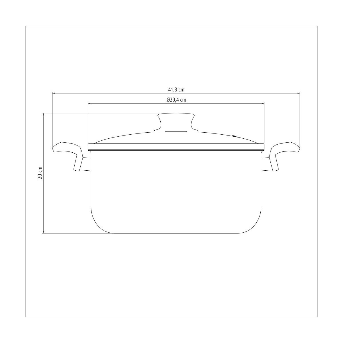 Tramontina Paris Aluminum Casserole with Interior and Exterior Starflon Max Lead Nonstick Coating with a Glass Lid, 28 cm 8 L