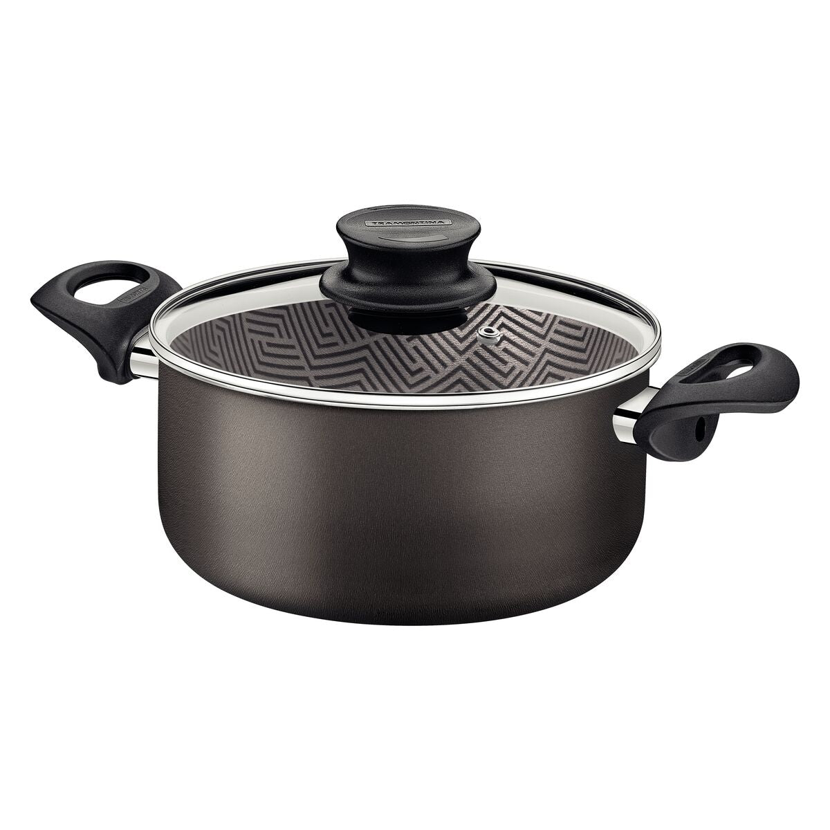 Tramontina Paris Aluminum Casserole with Interior and Exterior Starflon Max Lead Nonstick Coating with a Glass Lid, 28 cm 8 L
