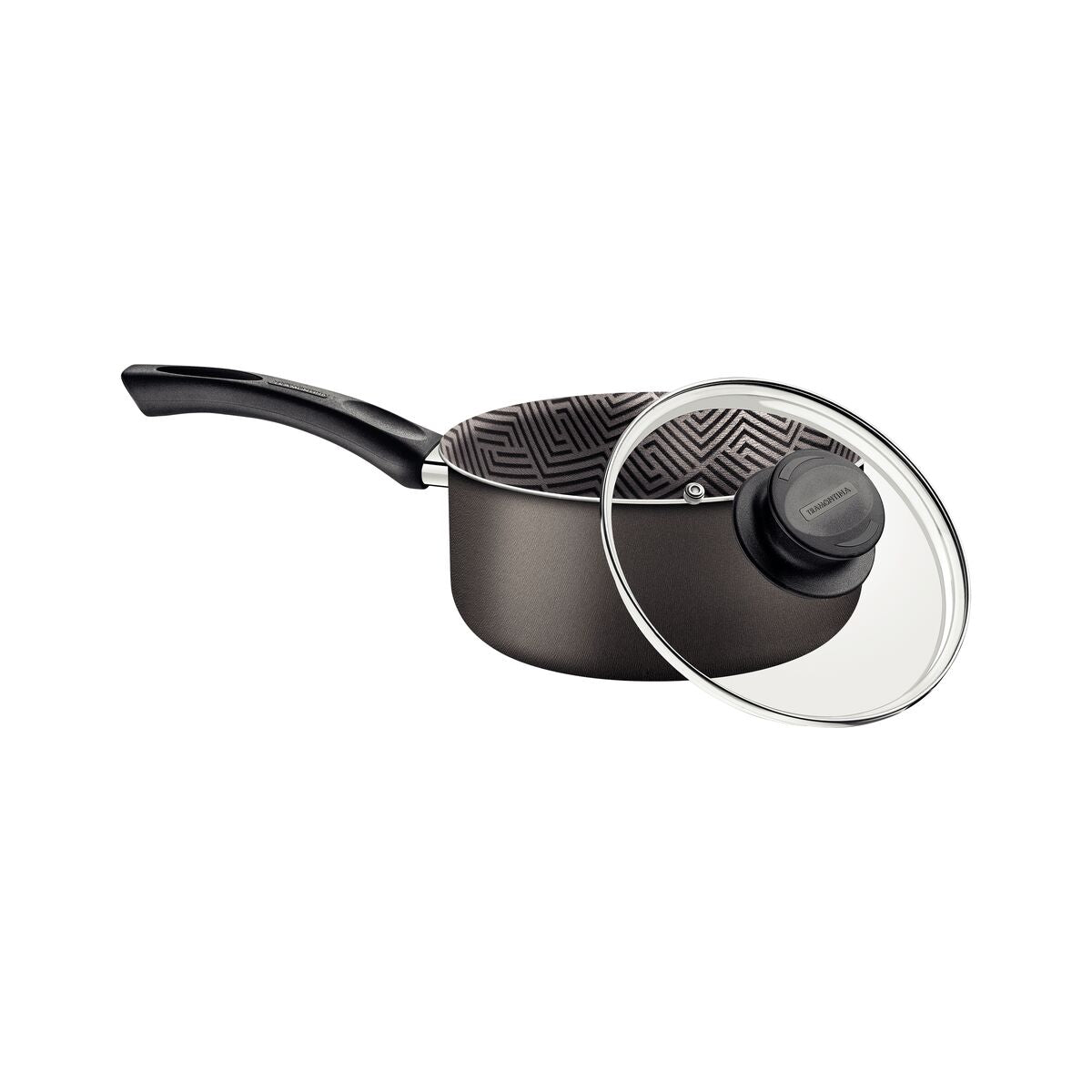 Tramontina Paris Aluminum Sauce Pan with Interior and Exterior Starflon Max Lead Nonstick Coating with a Glass Lid, 16 cm 1,5 L