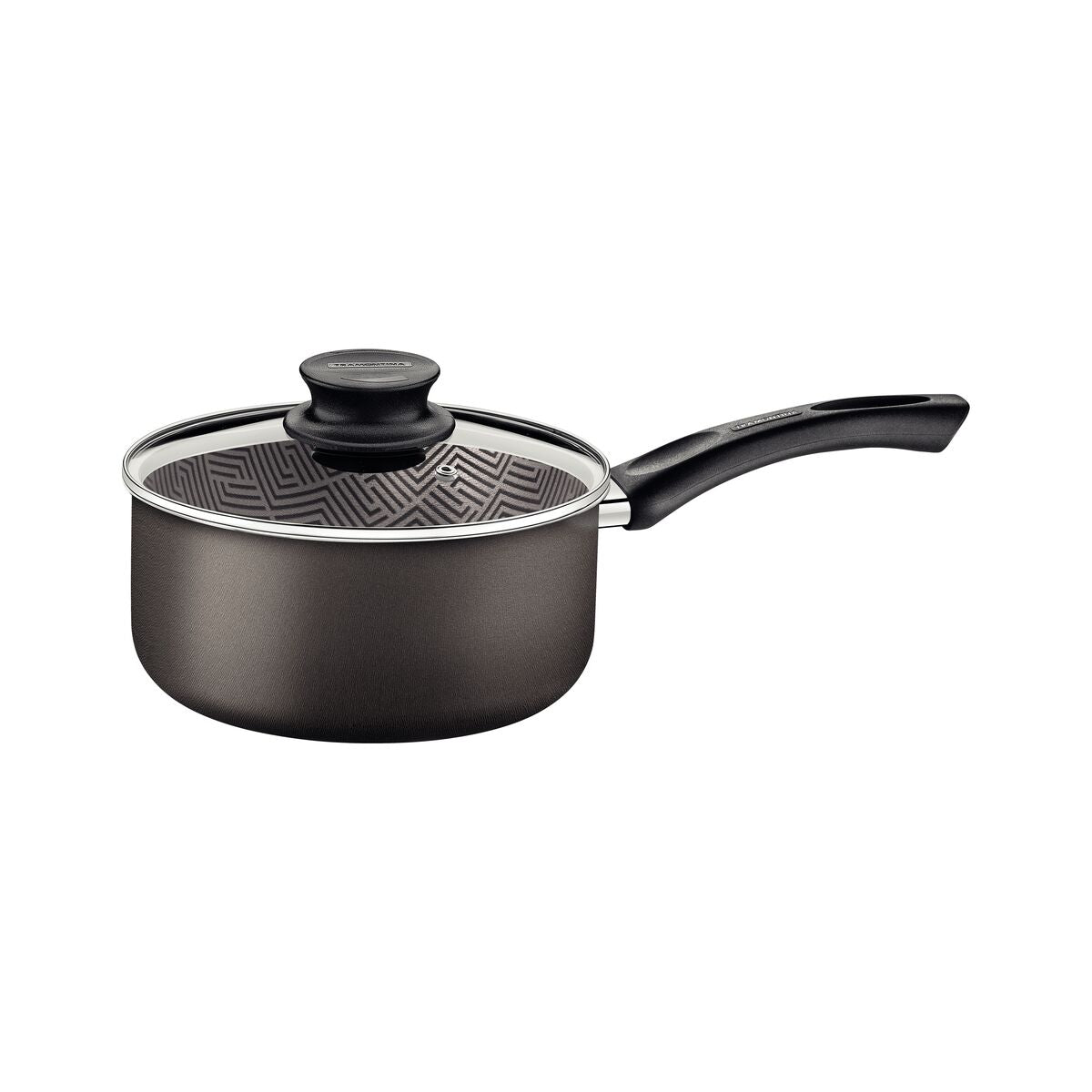 Tramontina Paris Aluminum Sauce Pan with Interior and Exterior Starflon Max Lead Nonstick Coating with a Glass Lid, 16 cm 1,5 L