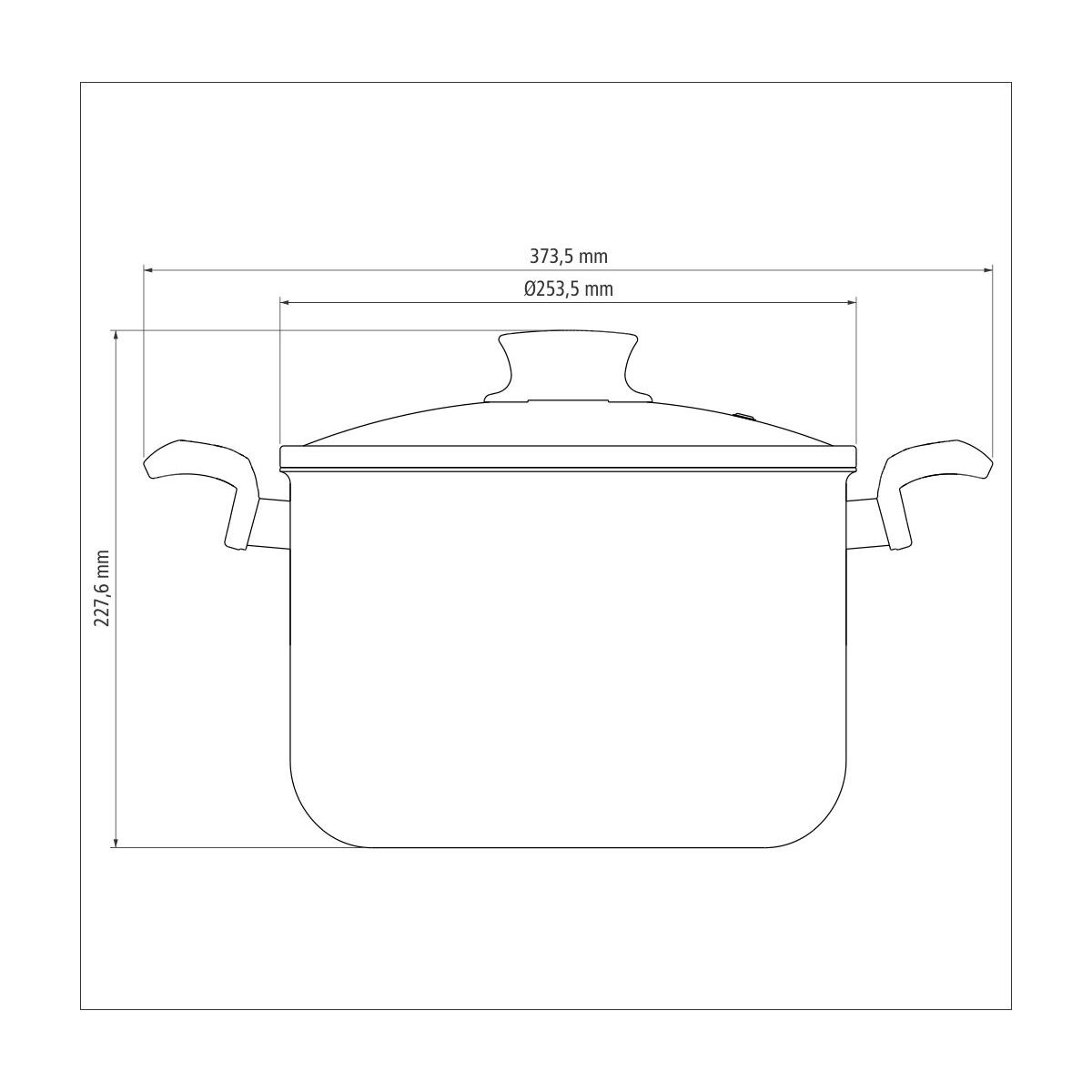 Tramontina Paris Aluminum Stock Pot with Interior and Exterior Starflon Max Lead Nonstick Coating with a Glass Lid, 24 cm 7,1 L