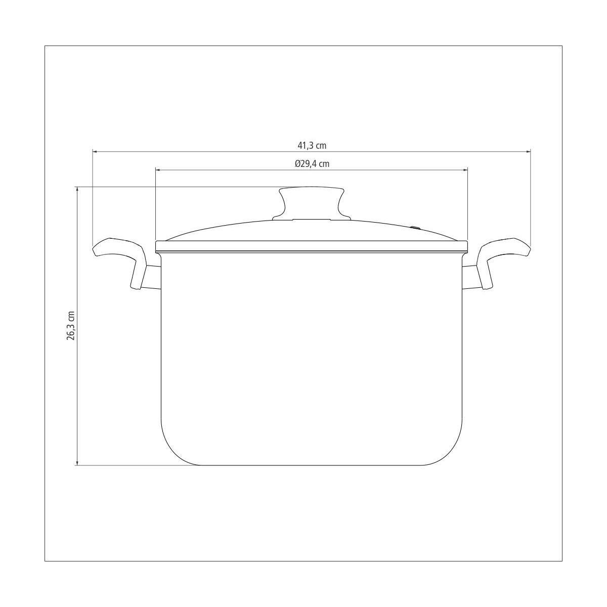 Tramontina Paris Aluminum Stock Pot with Interior and Exterior Starflon Max Lead Nonstick Coating with a Glass Lid, 28 cm 11,8 L