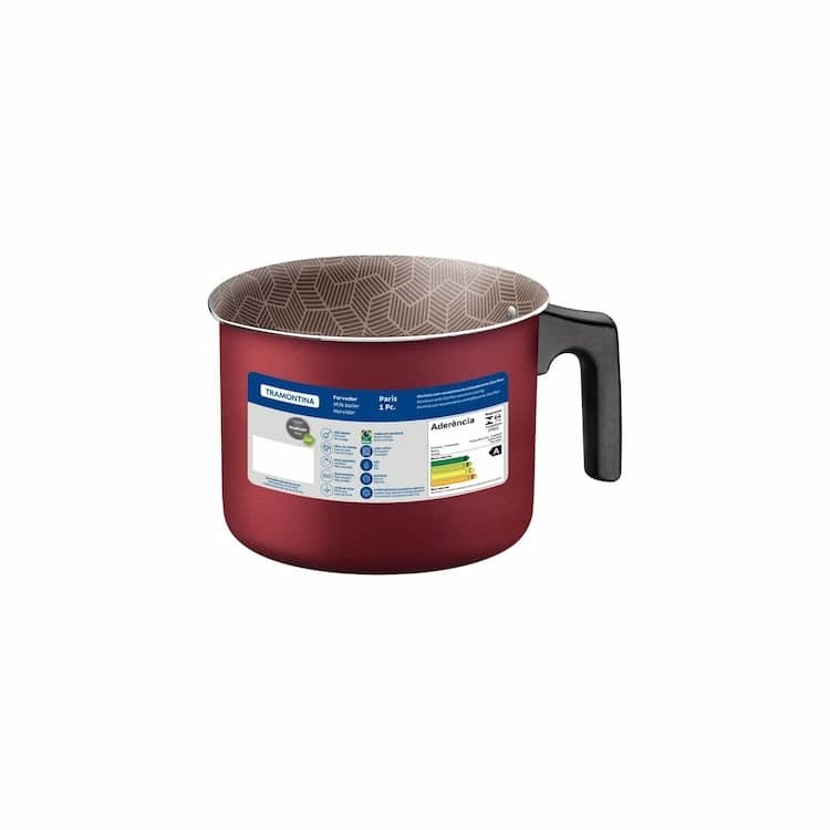 Tramontina Paris Aluminum Milk Boiler with Interior and Exterior Starflon Max Lead Nonstick Coating, 12 cm 1,2 L