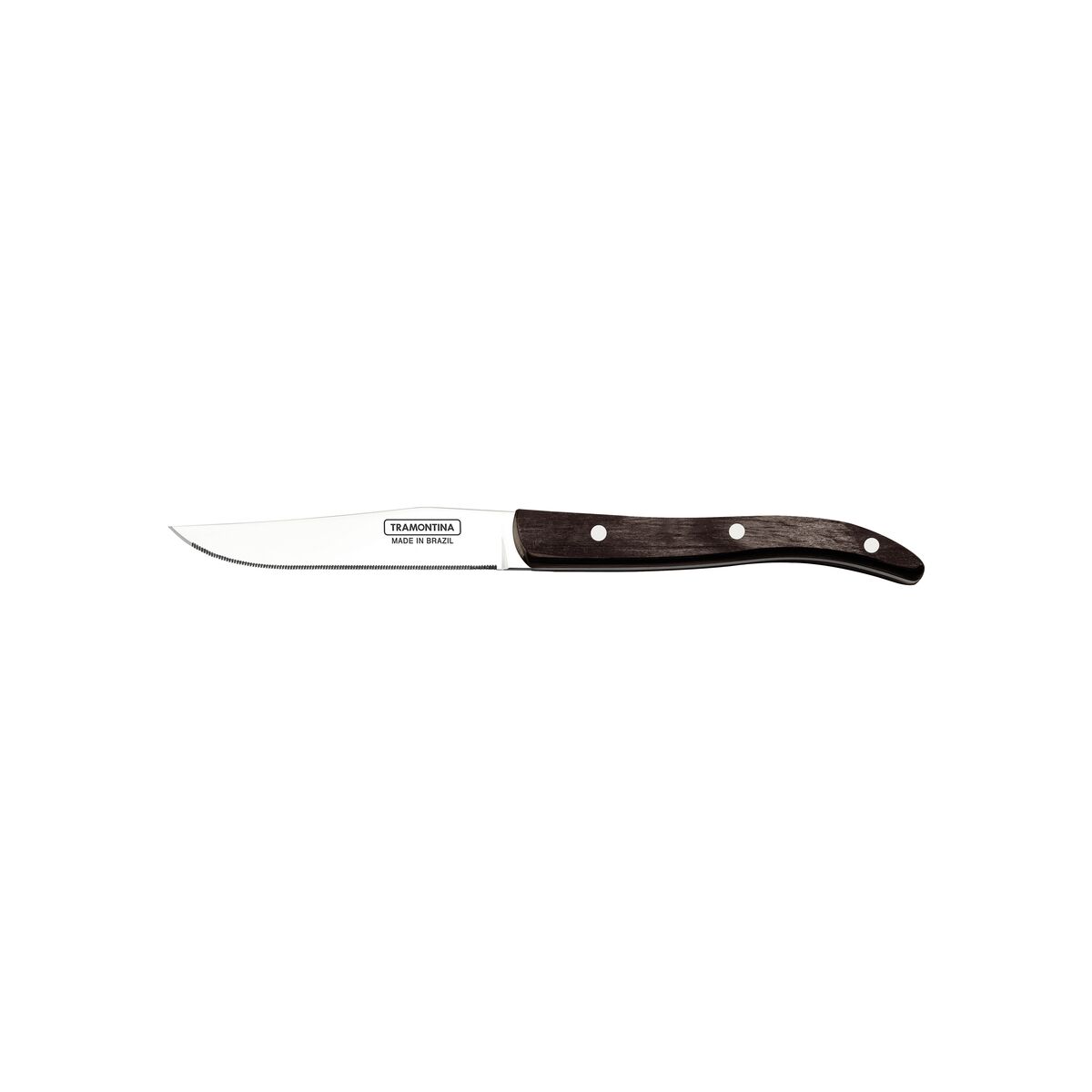 Tramontina Paisano Steak Knife with Stainless-Steel Blade and Treated Brown Polywood Handle 4"