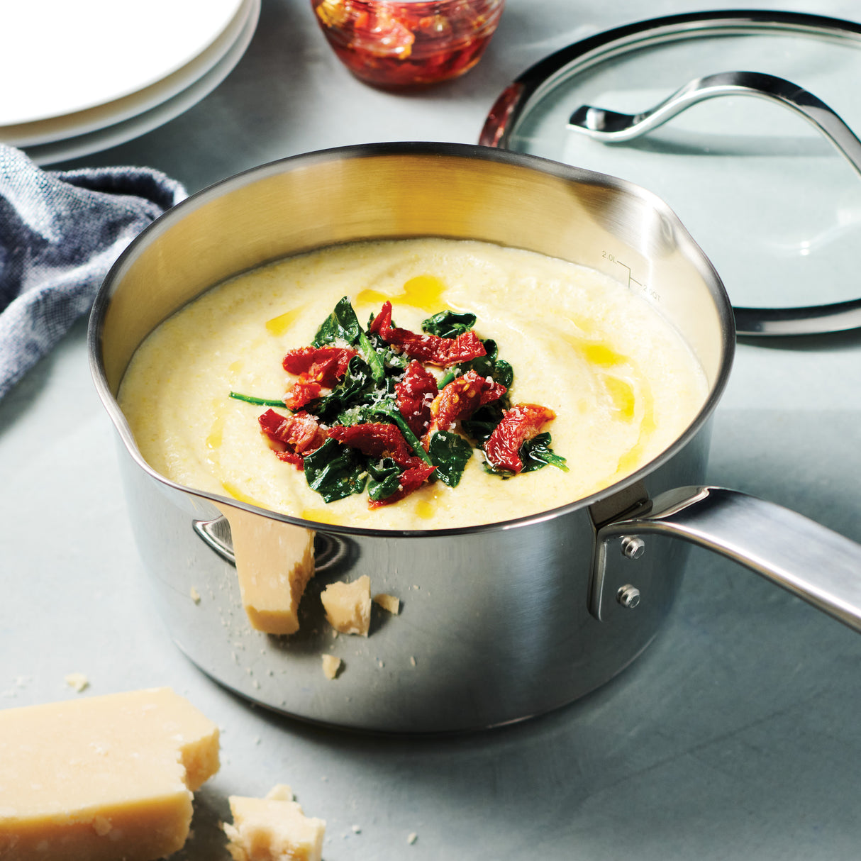 Tramontina Since 1911, 9-Piece Tempo Tri-Ply Base Stainless Steel Cookware Set with Glass Lids, Pots and Pans Kitchen Set, Induction-Ready, Oven-Safe, Dishwasher-Safe