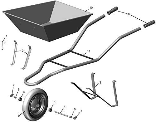 Tramontina Wheelbarrow Extraforte with Gray Metal Heavy-duty Bucket 65L Metallic Handle and Pneumatic Tire
