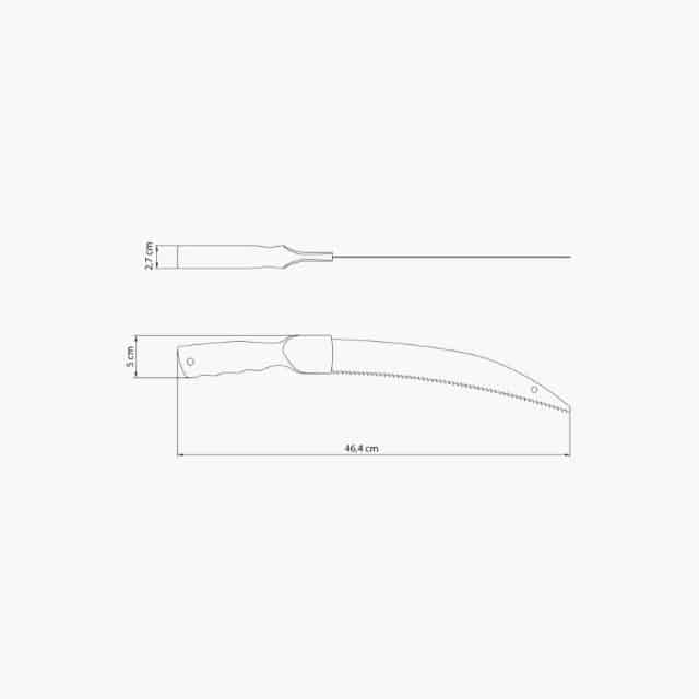 12 inches Utility Pruning Saw Injected Handle Carbon Steel Blade 46 cm