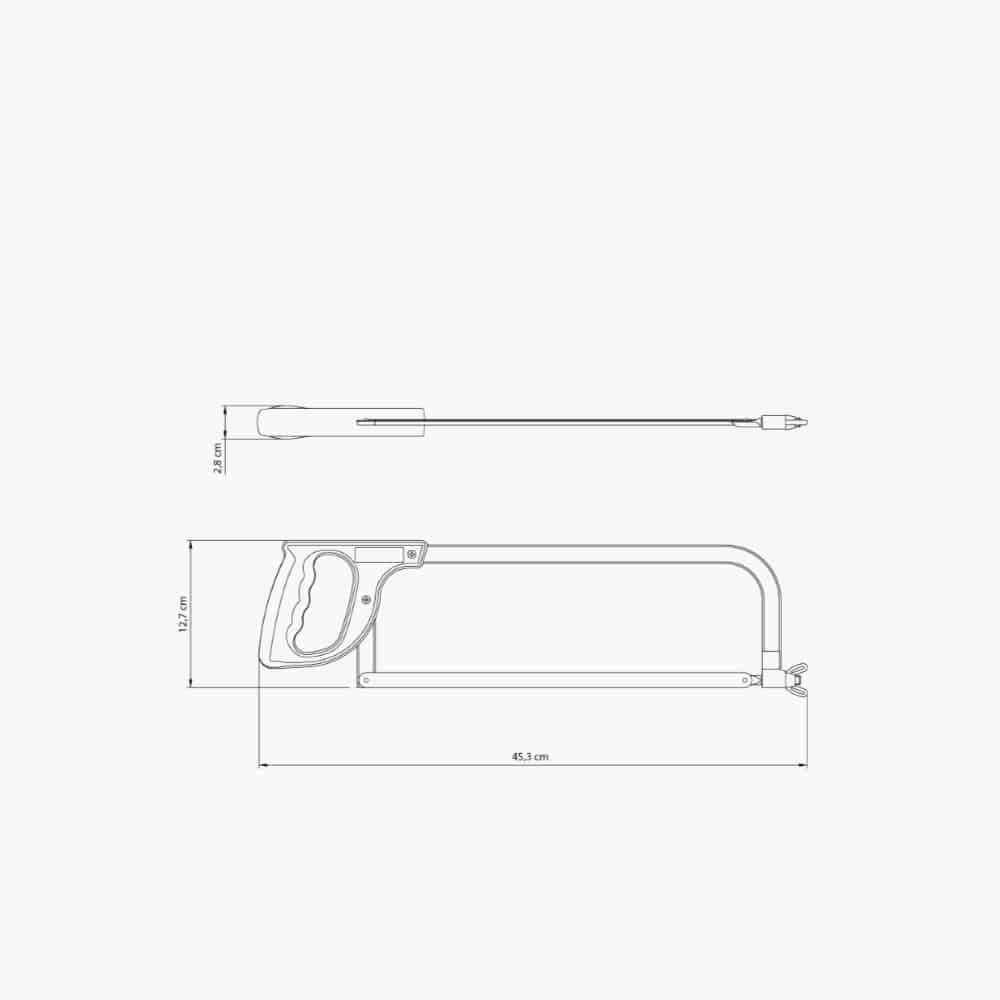 12 inches -45 cm Hack Saw Handle with Black Electrostatic