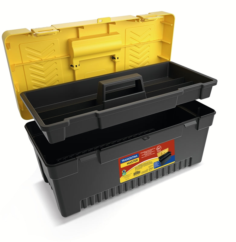 Tramontina Master 20" Plastic Tool Box with Plastic Tray Removable