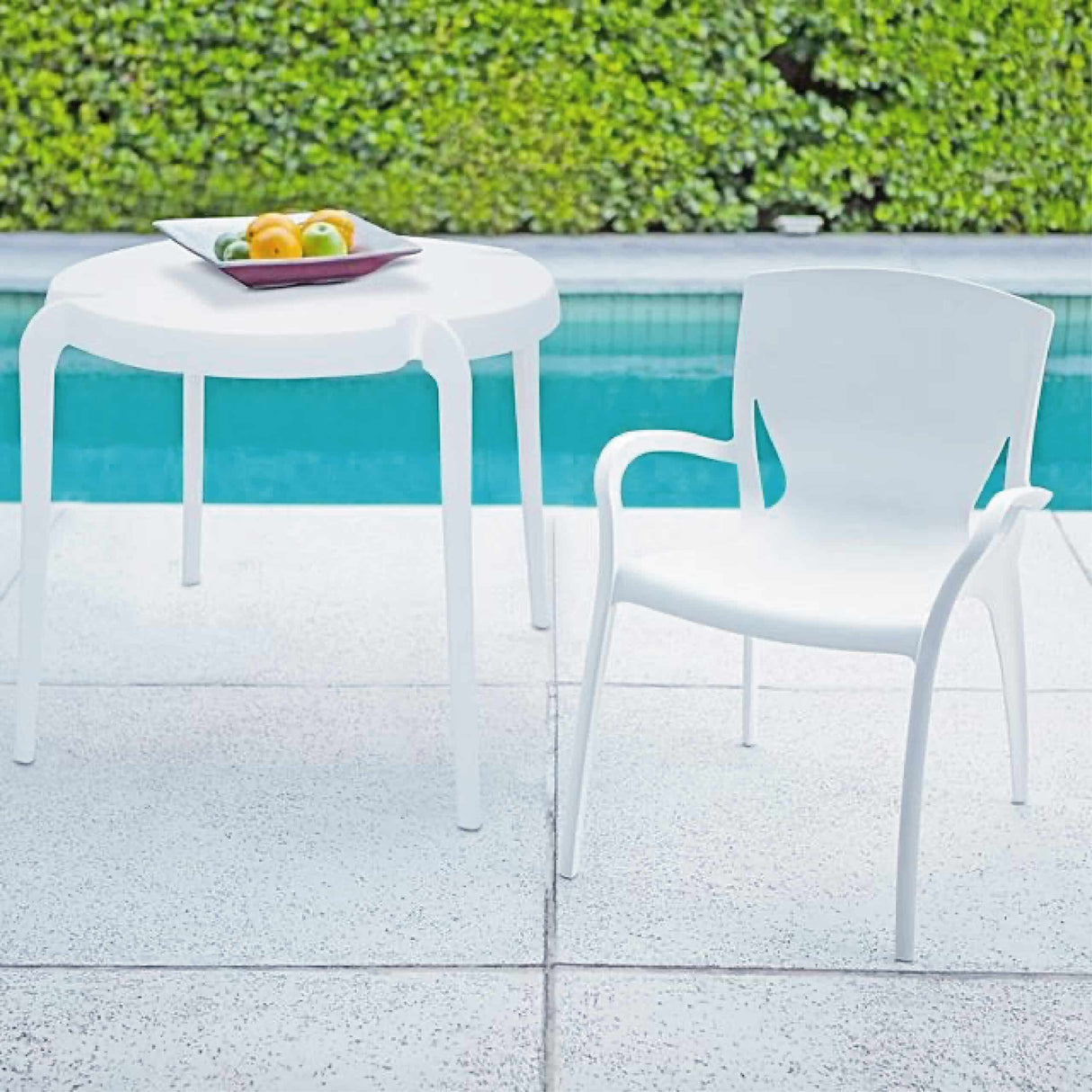 Clarice White Armchair