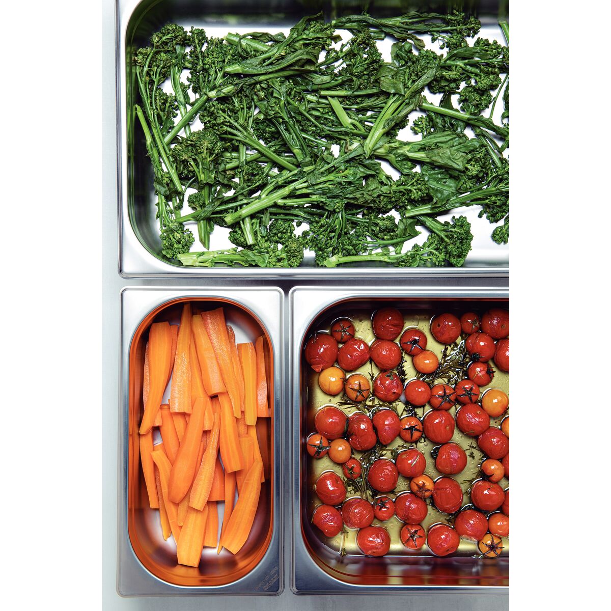 Tramontina GN 1/9 stainless steel food pan without handles, 65 mm deep - Steel 304