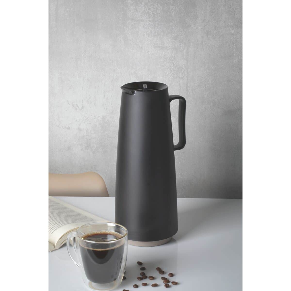 Tramontina Exata Black Polypropylene Thermal Pot with 1 L Glass Liner