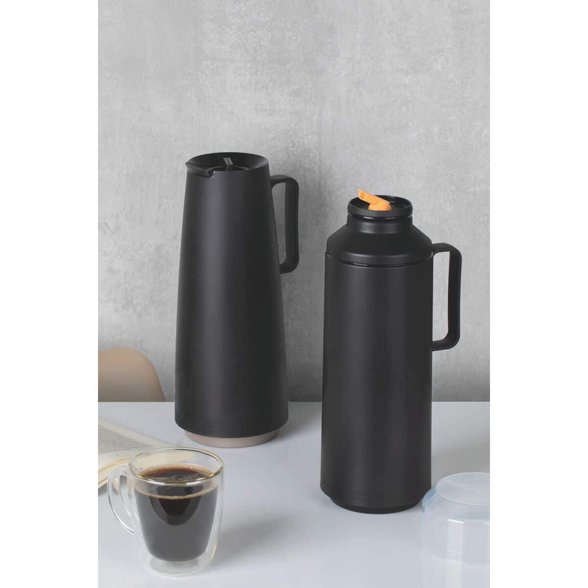 Tramontina Exata Black Polypropylene Thermal Pot with 1 L Glass Liner