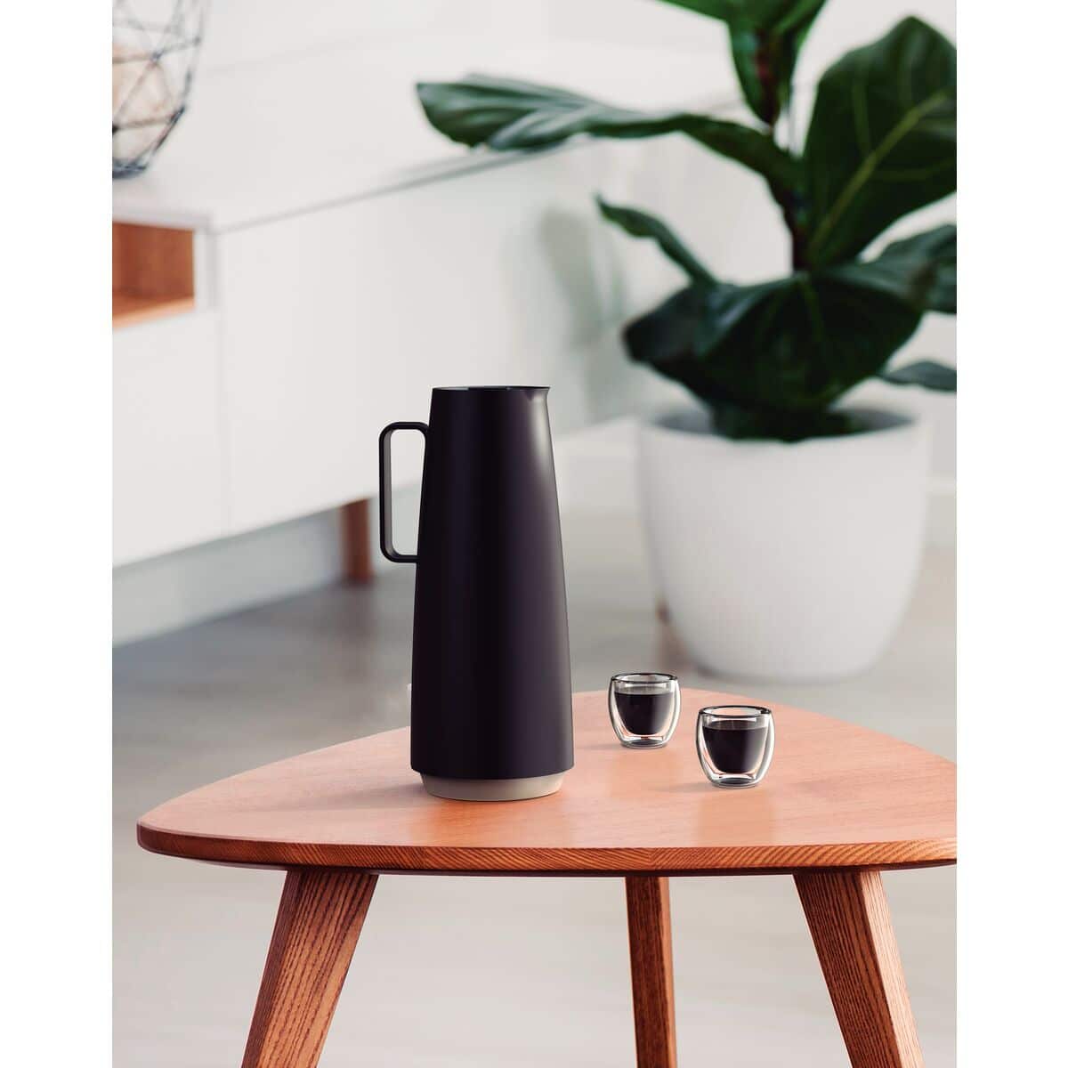 Tramontina Exata Black Polypropylene Thermal Pot with 1 L Glass Liner