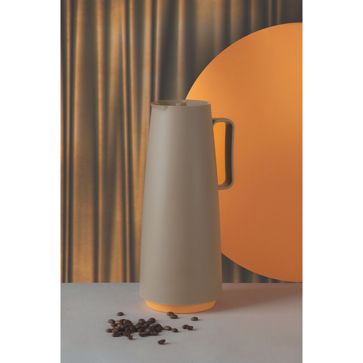 Tramontina Exata Beige Polypropylene Thermal Pot with 1 L Glass Liner