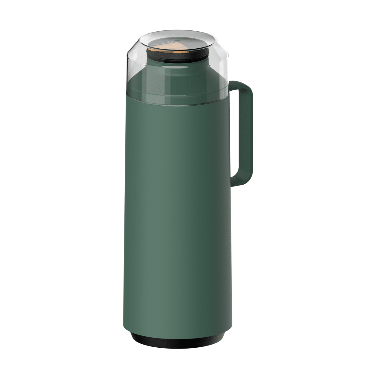 Tramontina Exata Green Plastic Thermal Beverage Dispenser with 1 Liter Glass Liner and Plastic Lid